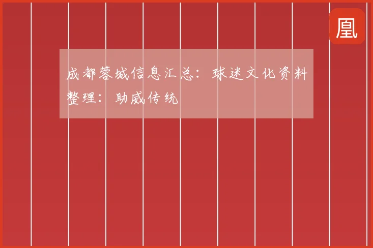 成都蓉城信息汇总：球迷文化资料整理：助威传统